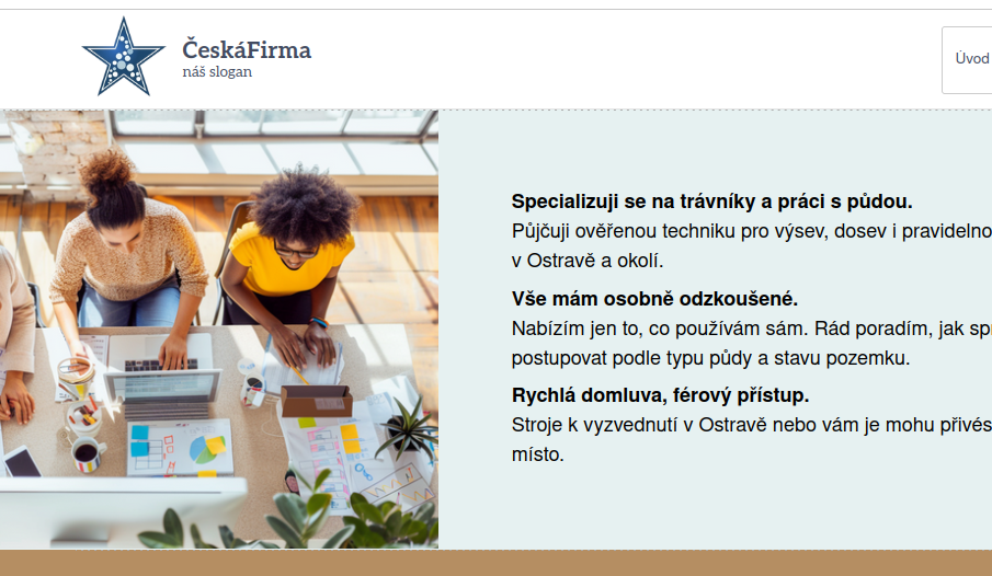 Výsledný web